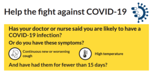 Help the fight against Covid-19 poster about reasearch.